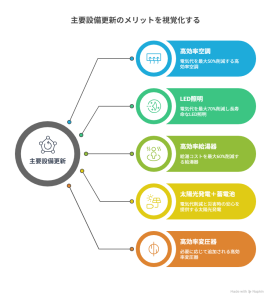 ③「主要設備更新による導入メリットイメージ」